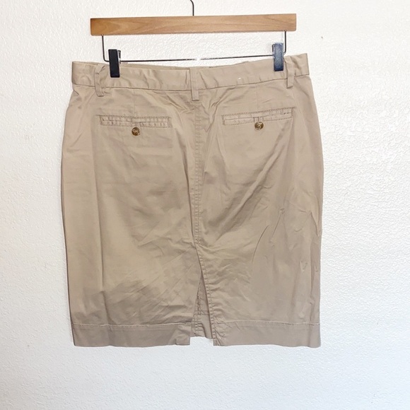 Old Navy Stretch Khaki Tan Pencil Style Skirt - Picture 4 of 10